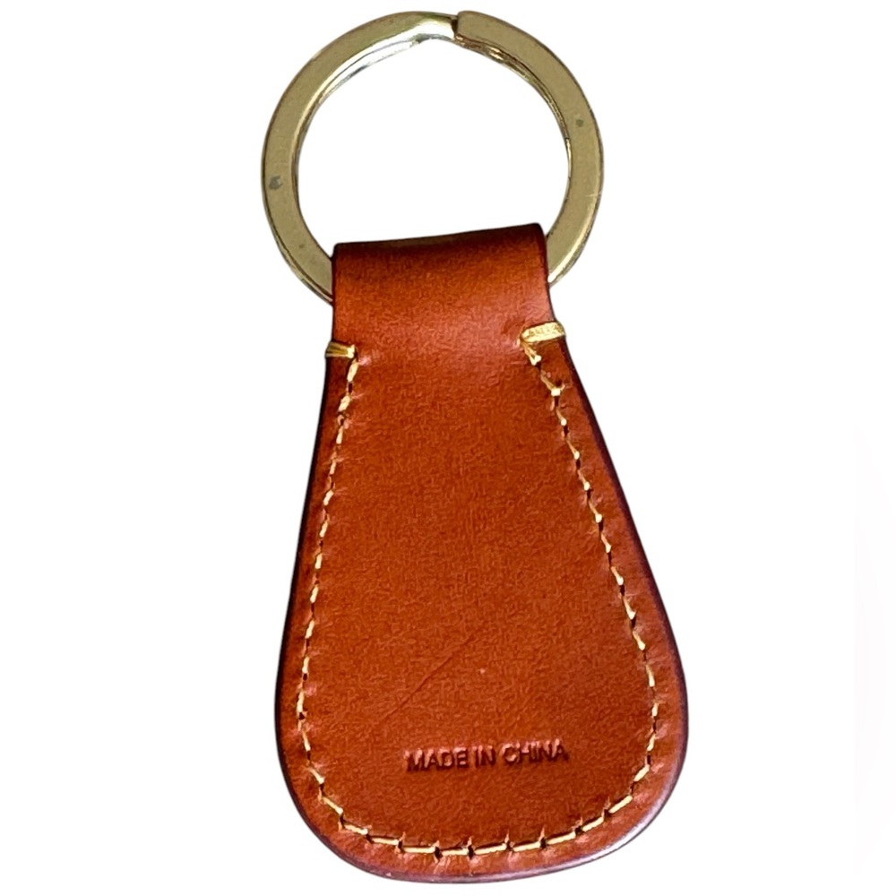Brown Leather Keychain - Picture 4 of 5